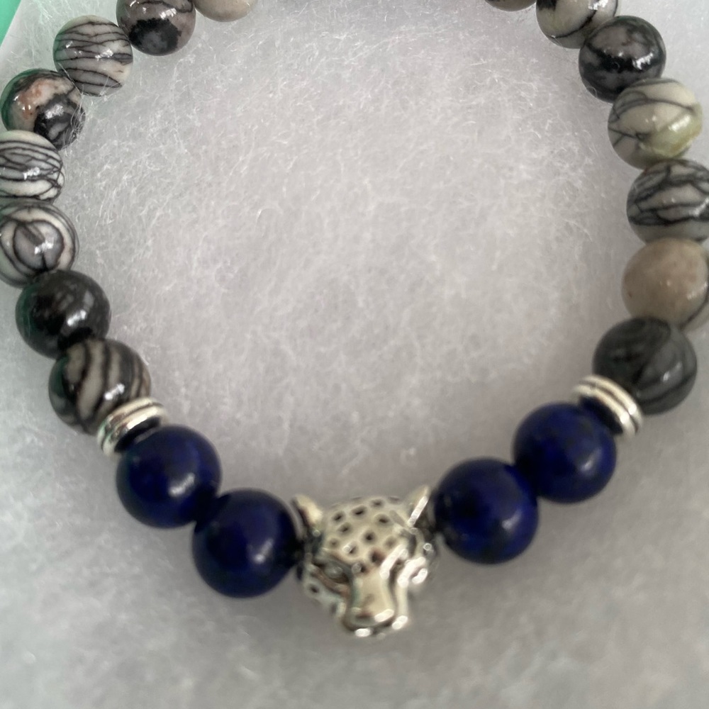 Blue Weathering Stone Men’s Bracelet